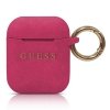 Guess GUACCSILGLFU AirPods 1/2 coverfuksja/fuchsia Silicone Glitter